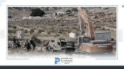 سلطات الاحتلال تشرع بشق طريق استيطاني في أرطاس جنوب بيت لحم